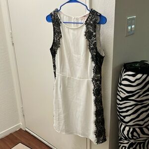 Forever 21 Black Lace and White Mini Dress